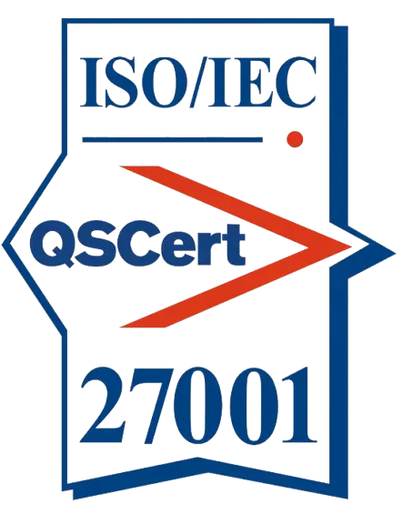 Certificación ISO/IEC 27001:2022 emitida por QSCert