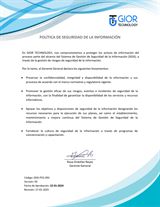 Política de Seguridad de la Información Gior Technology